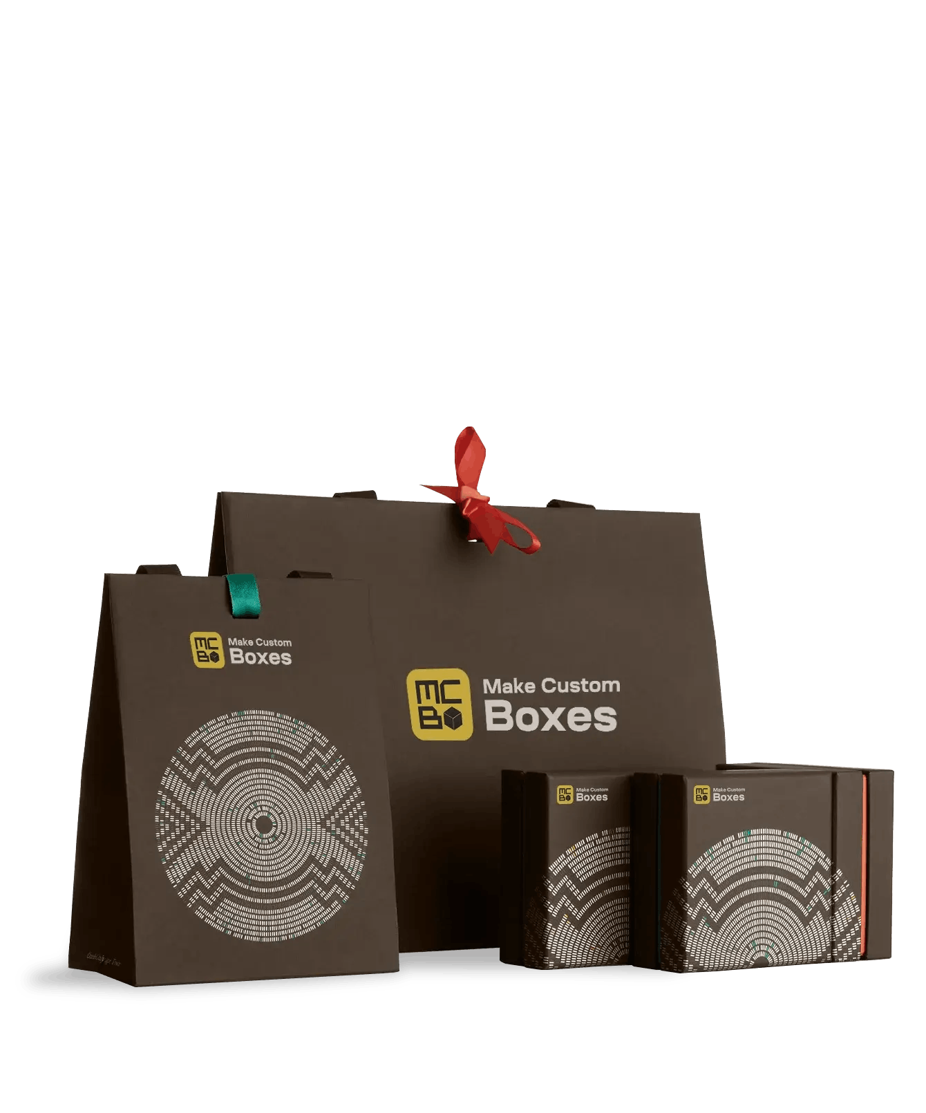 Custom branded shopping bags and product boxes